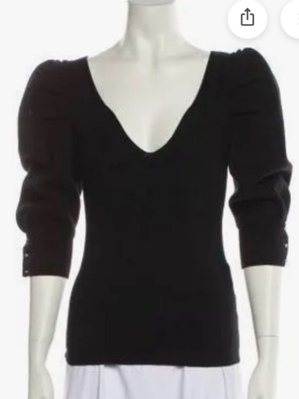 BA$SH women puff sleeve sweater